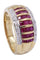 Bague Bague rubis calibrés et diamants 58 Facettes 074811