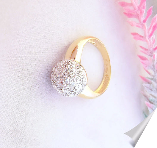 Bague Bague boule en diamants et or 58 Facettes AA 1543