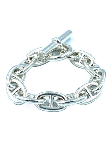 Bracelet HERMÈS. Bracelet Chaîne d’ancre TGM 58 Facettes