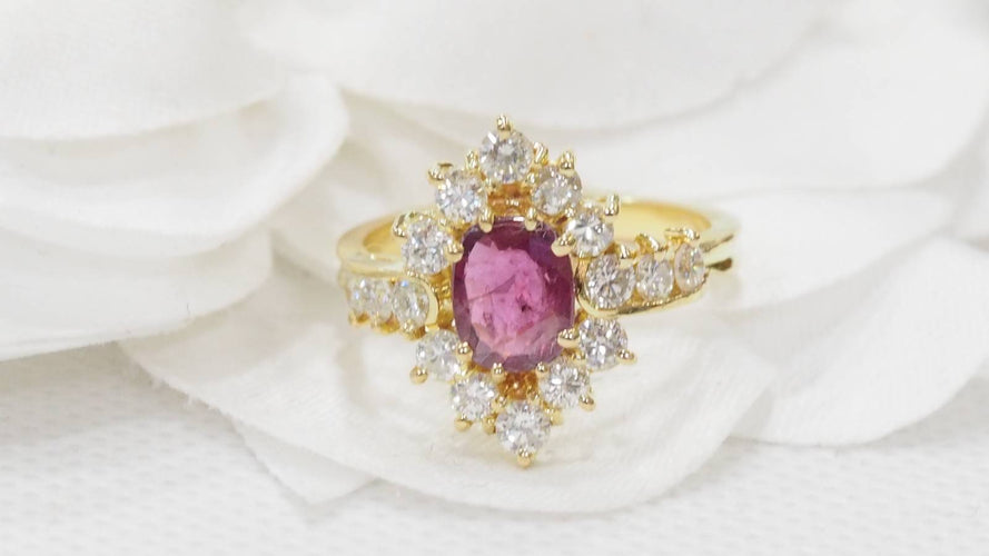 Bague 53 Bague Or jaune Rubis et Diamants 58 Facettes 29671