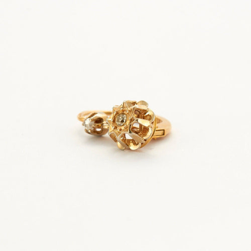 Boucles d'oreilles Dormeuses diamants en rose 58 Facettes