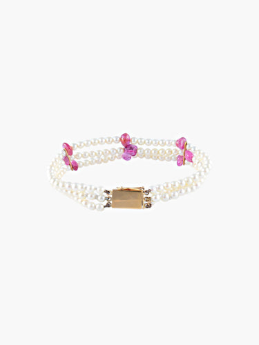 Bracelet Bracelet Perles et Rubis 58 Facettes