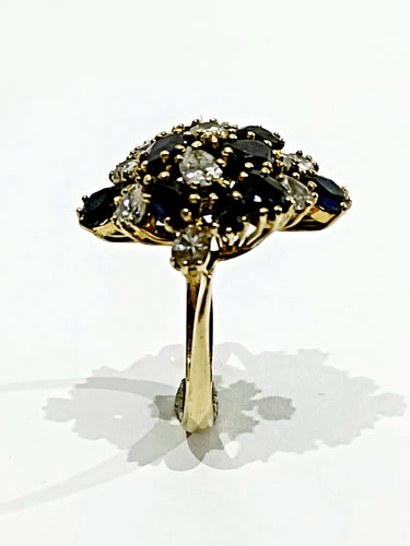 Bague Bague Or Diamants Et Saphirs 58 Facettes 3089/1