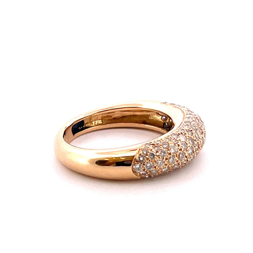 Bague Bague jonc en Or jaune & diamants 58 Facettes