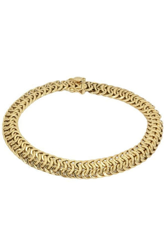 Bracelet BRACELET MAILLE PLATE FANTAISIE 58 Facettes 050291