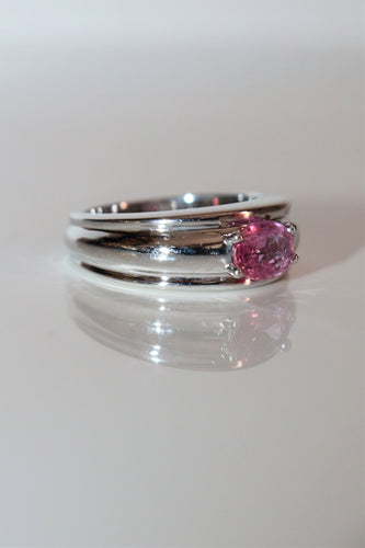 Bague saphir rose Bague Boucheron Axelle Saphir Rose 58 Facettes 390