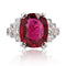 Bague 56 Bague tourmaline rubellite et diamants art déco 58 Facettes 22-492