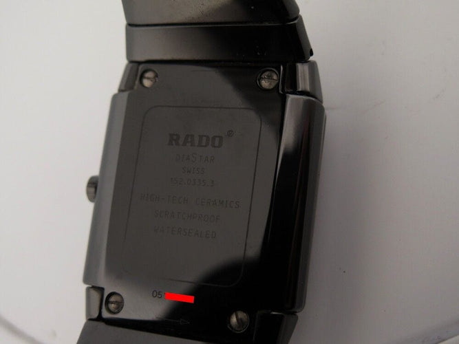 Montre montre RADO sintra jubile 152.0335.3 ceramique noir 30mm quartz 58 Facettes 253024