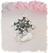 Bague Bague carrée Saphir Diamants Or Blanc 58 Facettes AA 1471