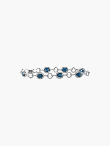 Bracelet Or Blanc / Saphirs BRACELET OR, DIAMANTS & SAPHIRS 58 Facettes BO/220009