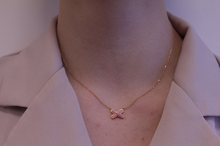 Collier CHAUMET - Collier "Liens" Or rose Opale Diamant 58 Facettes 082996