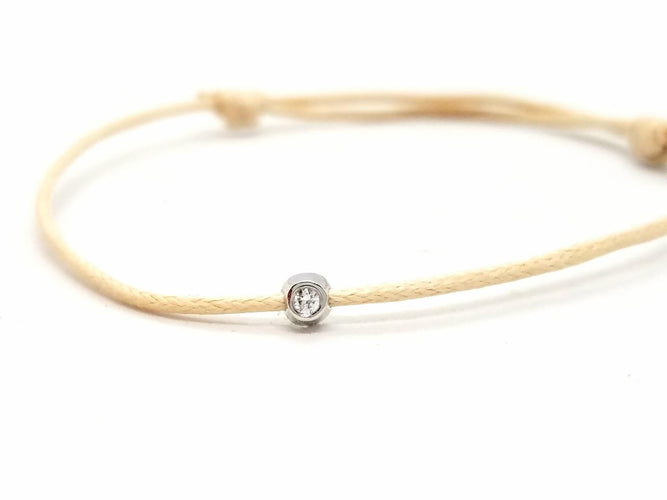 Bracelet Bracelet Cordon Or rose Diamant 58 Facettes 578852RV