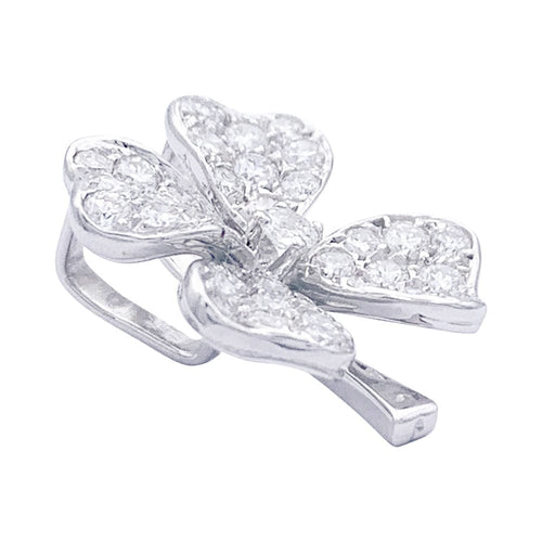 Pendentif Pendentif Fred, "Trèfle", or blanc et diamants. 58 Facettes 32624