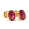 Boucles d'oreilles Boucles d'oreilles rhodolites ovale or jaune 58 Facettes
