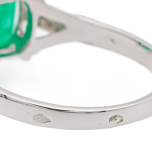 Bague 56 Bague Or blanc Emeraude 58 Facettes 578380CD