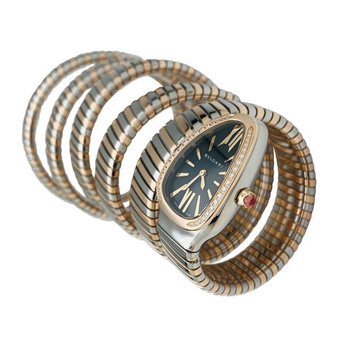 Montre Montre Bulgari "Serpenti" or et acier, diamants. 58 Facettes 31025
