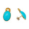 Boucles d'oreilles Boucles d'oreilles en or jaune, turquoises. 58 Facettes 31468