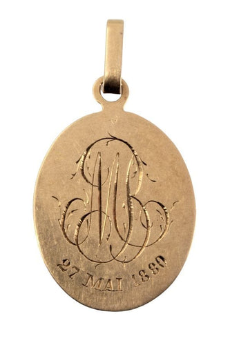 Pendentif MÉDAILLE ANCIEN CALICE 58 Facettes 049511