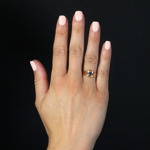 Bague 56 Bague jonc ancien saphir 58 Facettes CV95