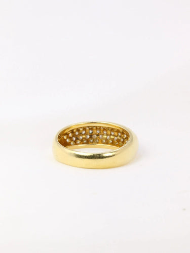 Bague Bague jonc vintage pavage diamants 58 Facettes J17