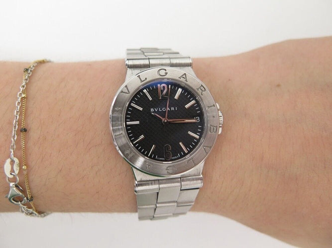 Montre montre BULGARI diagono dg29s 29 mm quartz classique acier 58 Facettes 252078