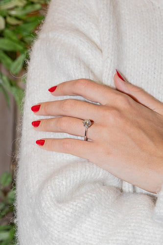 Bague 55 Bague Solitaire Or blanc Diamant 58 Facettes 2621604CN