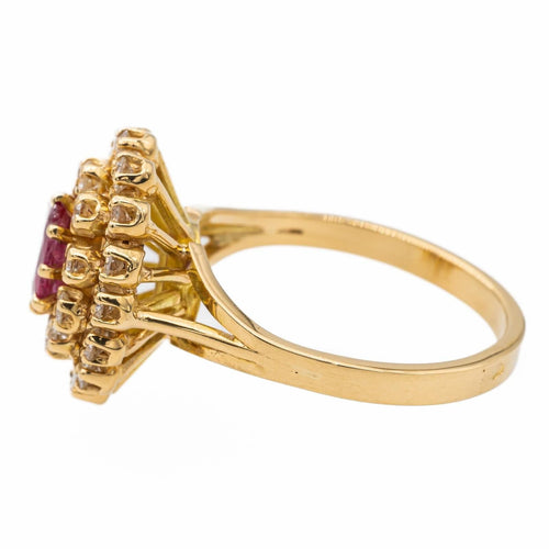 Bague 51 Bague Pompadour Or jaune Rubis 58 Facettes 2719086CN