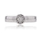 Bague 54 Bague moderne or blanc diamants 58 Facettes 17-001B