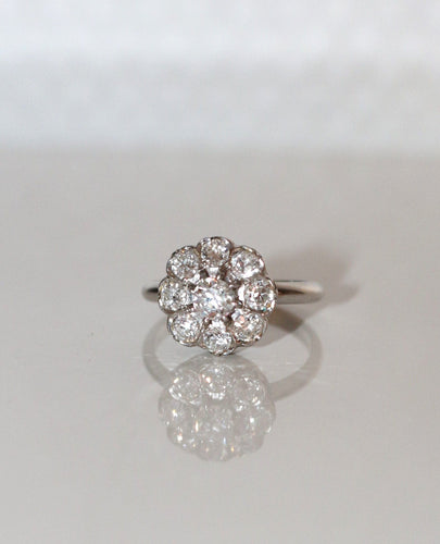 Bague 48 Bague petite Marguerite Diamants 1930 58 Facettes 545