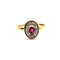 Bague 54 Bague or jaune diamants rubis 58 Facettes V43