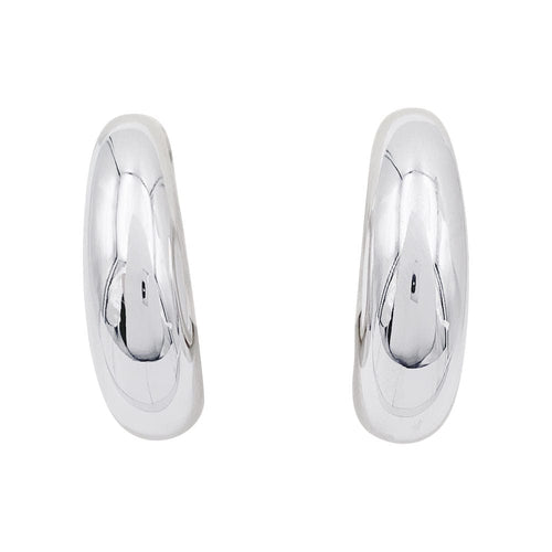 Boucles d'oreilles Créoles Chaumet, "Anneau", or blanc. 58 Facettes 33187