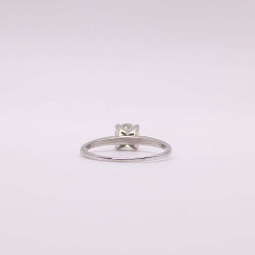 Bague Solitaire 4 griffes or blanc, diamant 58 Facettes