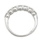 Bague 50 Alliance demi-tour or blanc, diamants. 58 Facettes 31589