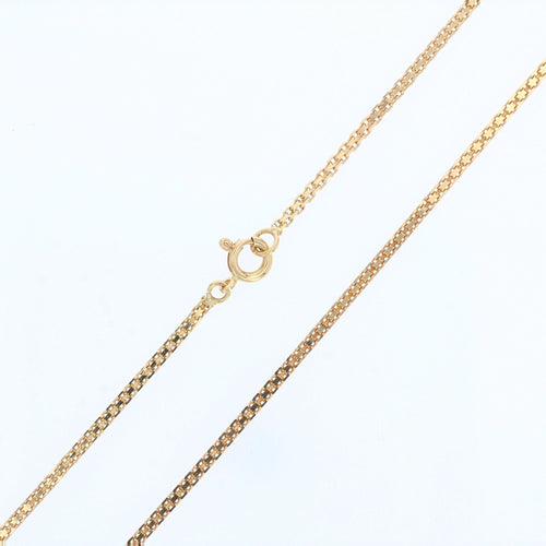 Collier Chaine or jaune maille plate 58 Facettes 14-254