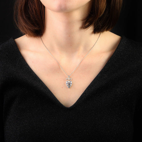 Pendentif Pendentif ancien saphir diamants coeur 58 Facettes 23-113