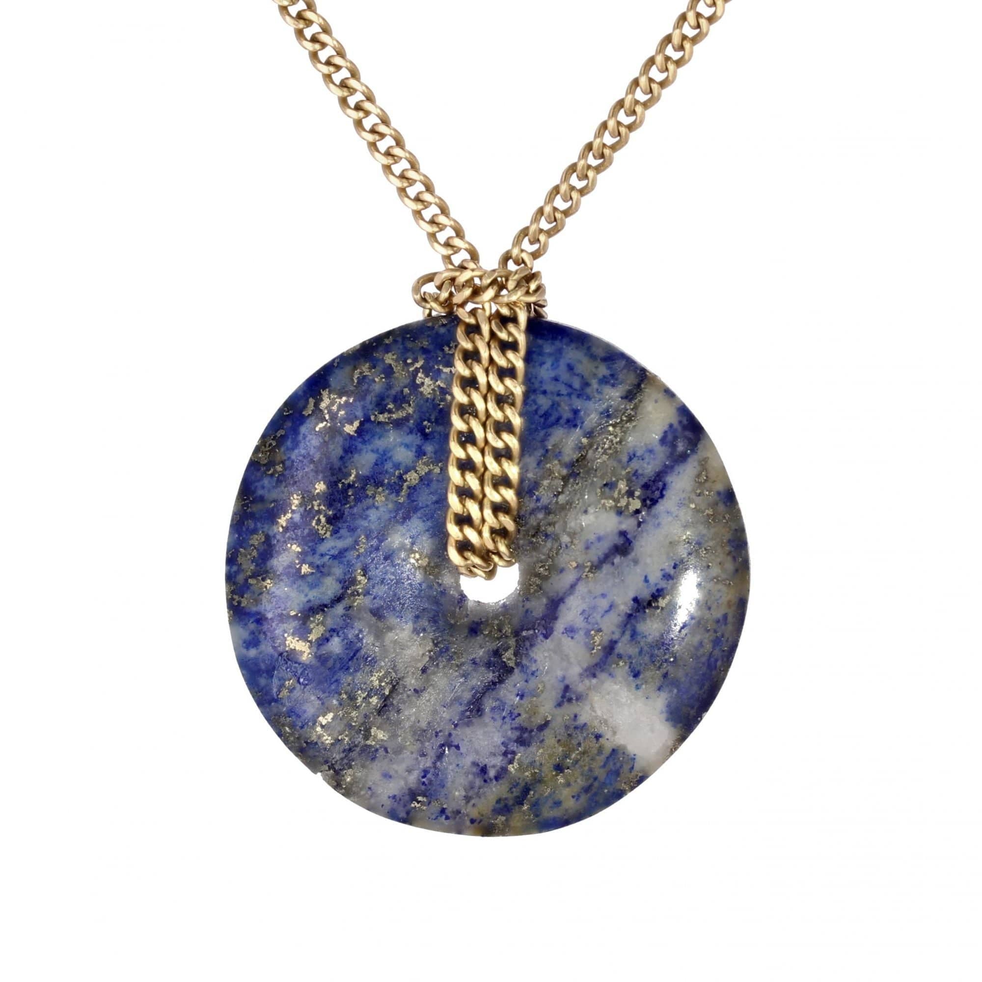 Collana Lapislazzuli Cuore Collana Con Ciondolo Cuore In Lapislazzuli Blu Naturale - Perline Ovale 13x18 Mm, Lunghezza 18 Pollici Ciondolo Cuore Lapislazzuli