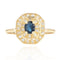 Bague 53 Bague occasion saphir diamants or jaune 58 Facettes 21-222A