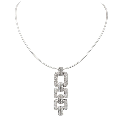 Collier Collier Pendentif Or blanc Diamant 58 Facettes 2377923CN