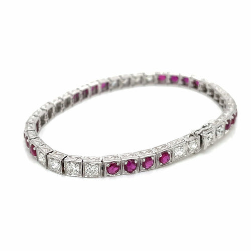 Bracelet Bracelet tennis Rubis Diamants 58 Facettes