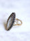 Bague marquise ancienne en or et argent, miniature, début du XXe siècle 58 Facettes