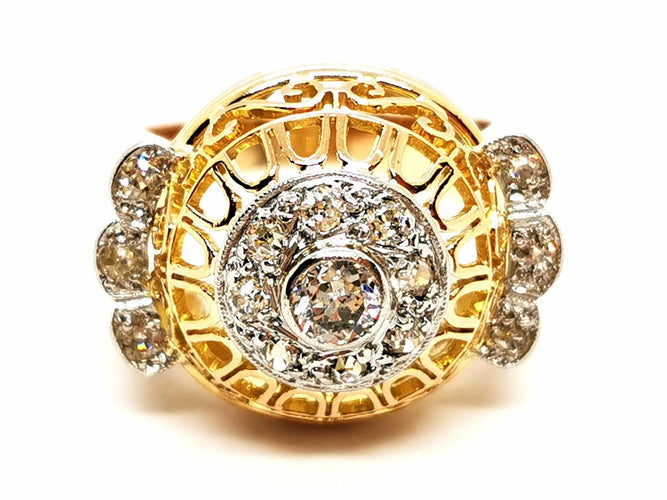 Bague 60 Bague Art déco Or jaune Diamant 58 Facettes 1523672CN
