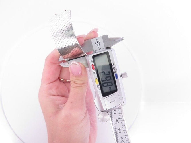 Bracelet bracelet HERMES manchette maille miroir 19 argent 925 58 Facettes 257681