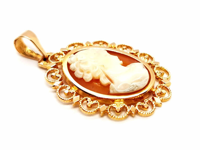 Pendentif Pendentif Camée Or jaune Agate 58 Facettes 1670503CN