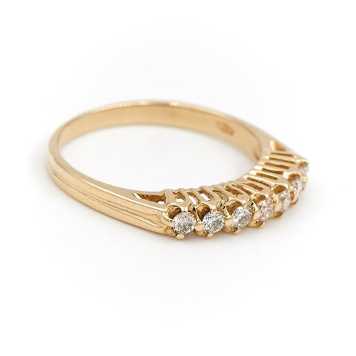 Bague 52 Bague Demi alliance Or jaune Diamant 58 Facettes 1718449CN