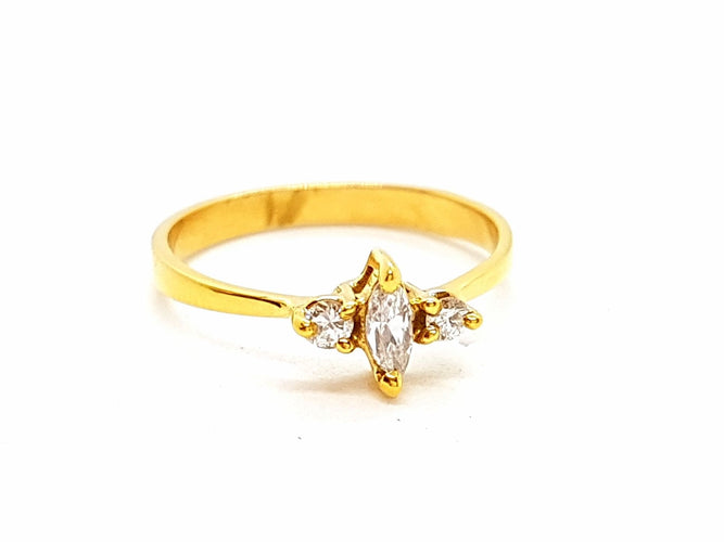 Bague 55 Bague Or jaune Diamant 58 Facettes 06320CD