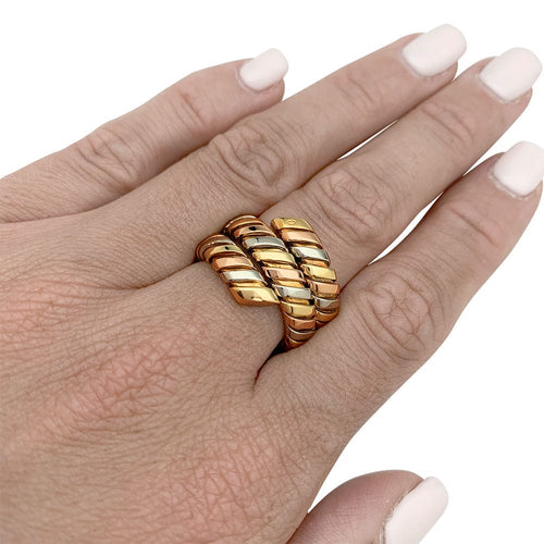 Bague 52 Bague Bulgari, "Tubogas", trois ors. 58 Facettes 31525