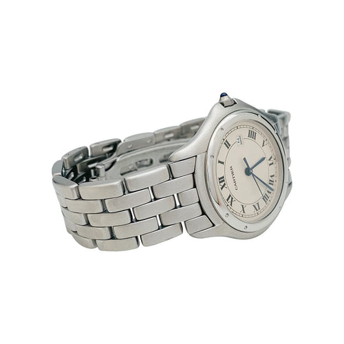 Montre Montre Cartier "Panthère Cougar" en acier. 58 Facettes 30674