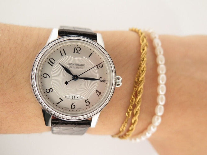 Montre montre MONTBLANC boheme diamants acier 30 mm automatique 58 Facettes 256614