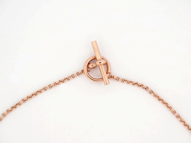 Collier collier HERMES ex-libris gm or rose 18k 58 Facettes 254491