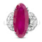 Bague 49.5 Bague or gris rubis diamants 58 Facettes 61200063